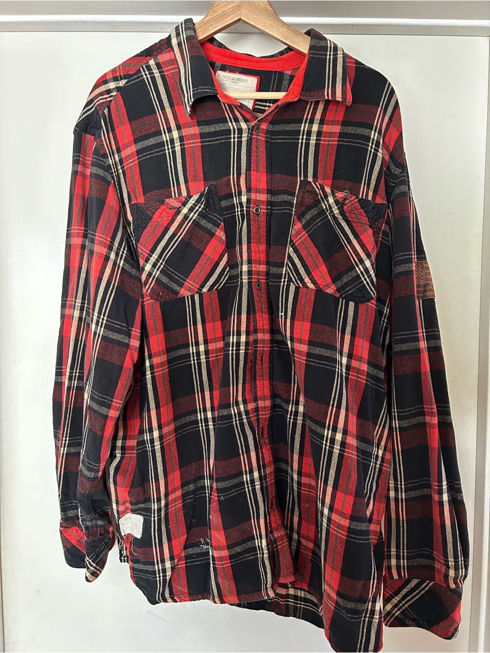 Rocawear Red and Black Plaid Button-Down Shirt